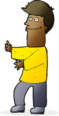 cartoon man gesturing
