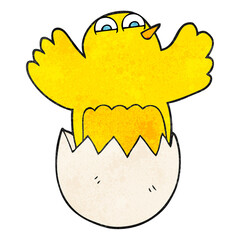 textured cartoon hatching egg