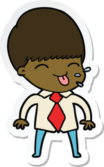 sticker of a cartoon rude man