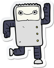 sticker of a cartoon robot