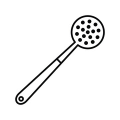 Skimmer kitchen utensil icon vector