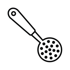 Skimmer kitchen utensil icon vector