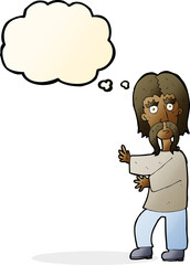 Obraz na płótnie Canvas cartoon mustache man with thought bubble