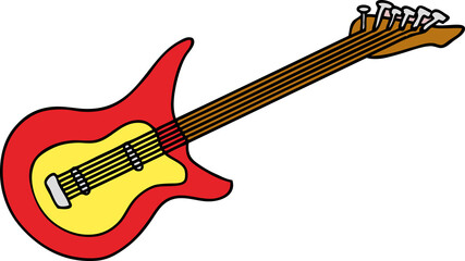 cartoon doodle of a guitar © lineartestpilot