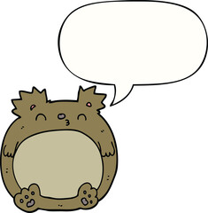 cartoon bear and speech bubble