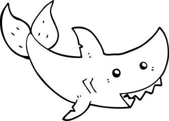 Obraz premium cartoon shark