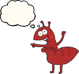 thought bubble cartoon ant