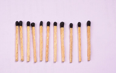 Close-up of a red match isolated on a white background. with clipping path
