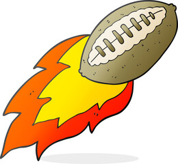 cartoon flying football