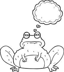 thought bubble cartoon frog