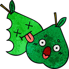 retro grunge texture cartoon pears