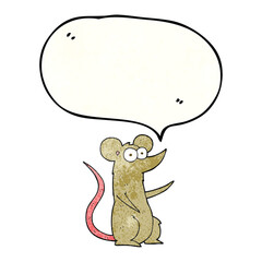 texture speech bubble cartoon mouse in love