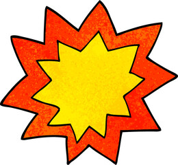 cartoon doodle fire explosion