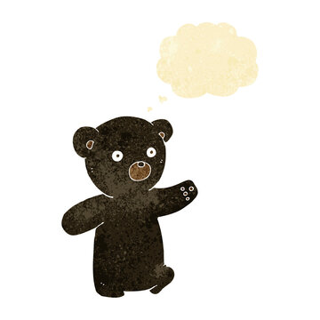 recommend clip art: cartoon black bear cub with thought bubble