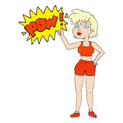 happy gym woman giving thumbs up symbol