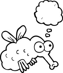 thought bubble cartoon fly