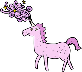 cartoon magical unicorn