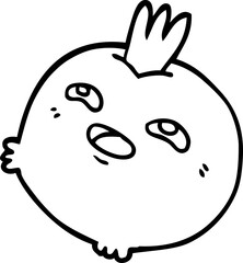 line drawing cartoon happy root vegetable