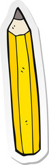 sticker of a cartoon pencil
