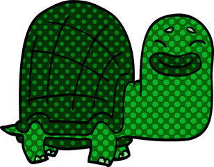 cartoon doodle happy turtle