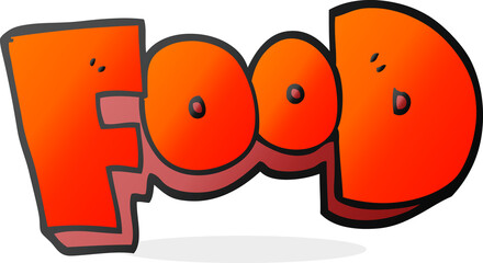 cartoon word food