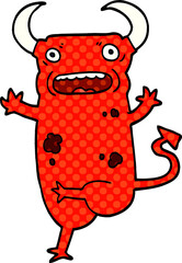 cartoon doodle demon