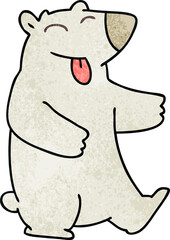 quirky hand drawn cartoon polar bear