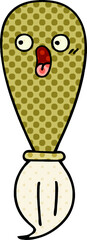 comic book style cartoon paint brush