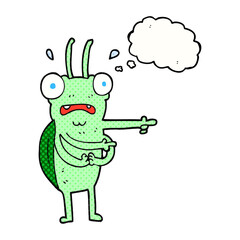 thought bubble cartoon bug