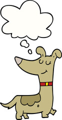 cartoon dog and thought bubble