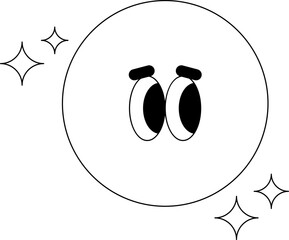 Cute cartoon planet illustration
