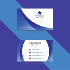 PROFESSIONAL, TENDY, MODERN, CLEAN, LUXURY, BLUE BUSINESS CARD AND TEMPLET 