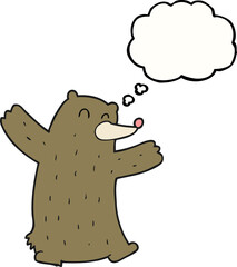 thought bubble cartoon bear