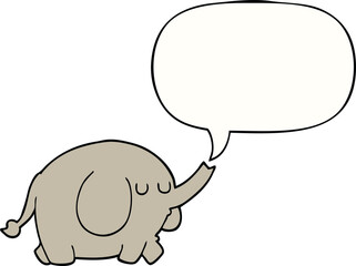 cartoon elephant and speech bubble