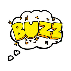 thought bubble cartoon buzz symbol