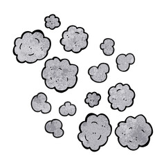 textured cartoon smoke clouds