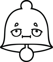 line drawing cartoon bell