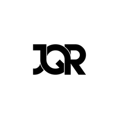 Fototapeta premium jqr typography letter monogram logo design