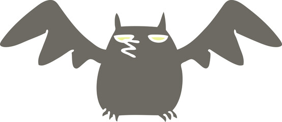 cartoon doodle of a night bat