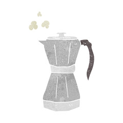 retro cartoon stovetop espresso maker