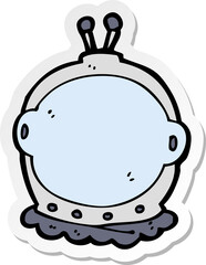 sticker of a cartoon astronaut helmet