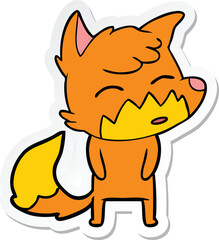 sticker of a cartoon fox