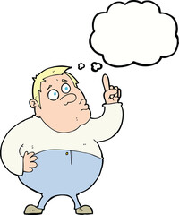 cartoon man asking question with thought bubble