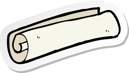 sticker of a cartoon scroll