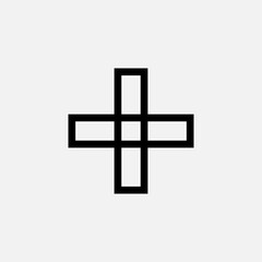 Obraz premium Add Icon. Plus, Positive or Increase Logo Vector, Sign and Symbol for Design, Presentation, Website or Apps Elements. 