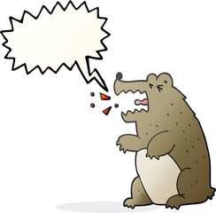 speech bubble cartoon bear