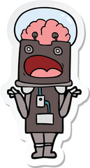 sticker of a cartoon robot
