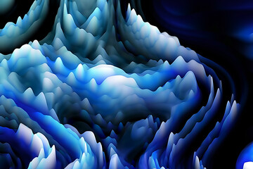 Obraz premium Visually three dimensional attractive backdrop suitable in layouts on art, illustration and design. Digital flowers series