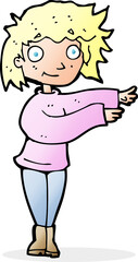 cartoon dancing woman