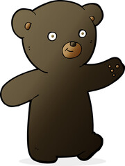 cartoon black bear cub